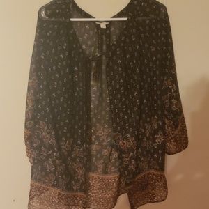 Sheer 3/4 length shirt